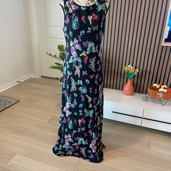 Ronni Nicole Butterfly Maxi Dress Sleeveless Multicolor Size 12 - Picture 1 of 8